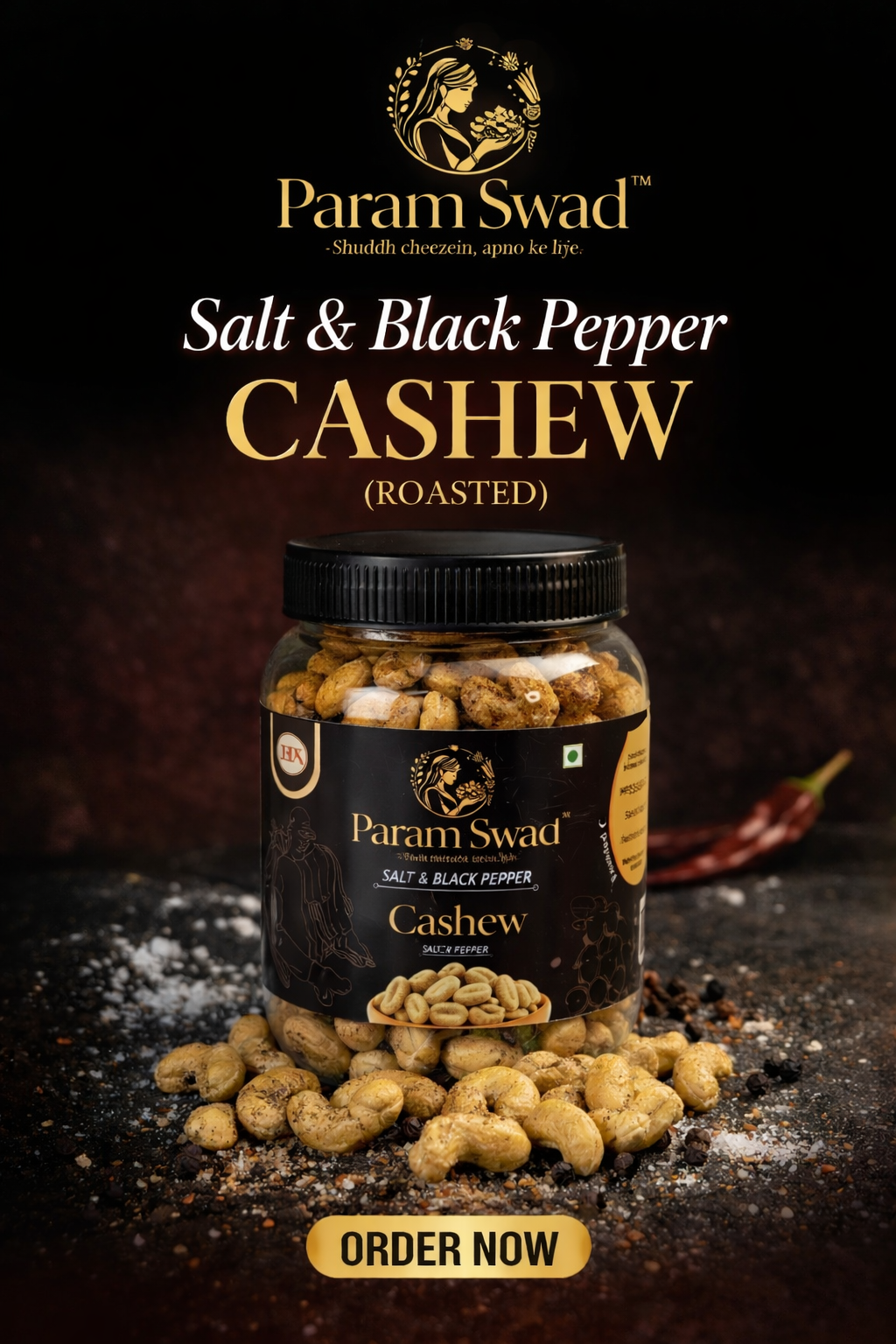Salt & Black Pepper Cashew (Roasted)