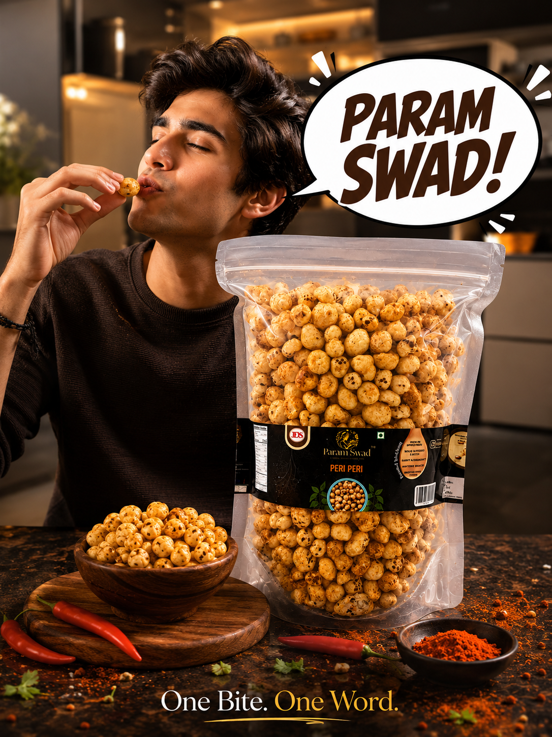 Param Swad Peri-Peri Roasted Makhana 200gm.