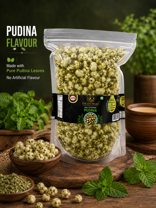 Param Swad Pudina Masti (Mint) Roasted Makhana 200gm.
